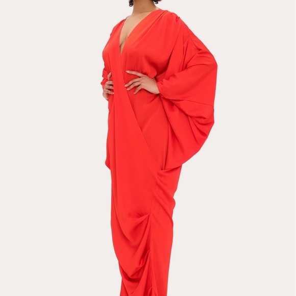 Tibara kaftan dress🥰🥰the color says saffron ((coral)) - Picture 3 of 7